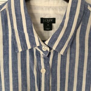 J. Crew Striped Linen Shirt